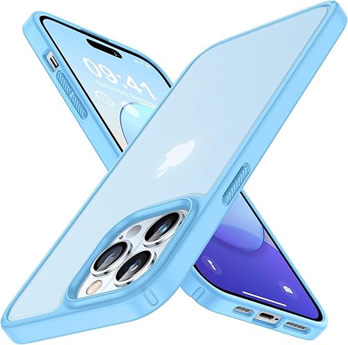 Simtect Funda translúcida mate diseñada para iPhone 14 Pro Max protección militar contra caídas de 10 pies antihuellas Ajuste delgado pero protector