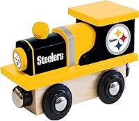 Vista 10 de MasterPieces Tren de juguete de madera real de los Denver Broncos de la NFL, para mayores de 3 años