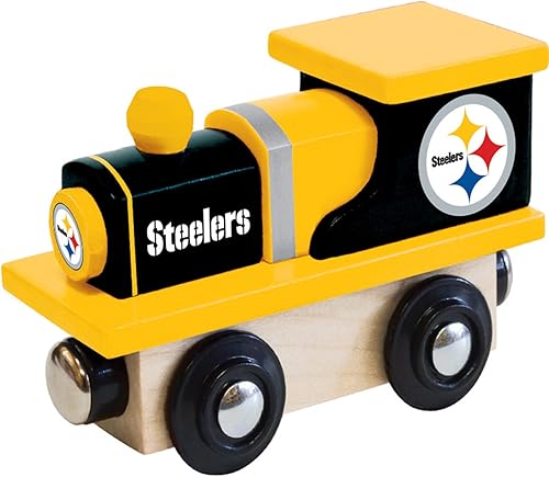 MasterPieces NFL Pittsburgh Steelers - Tren de juguete de madera real, para mayores de 3 años