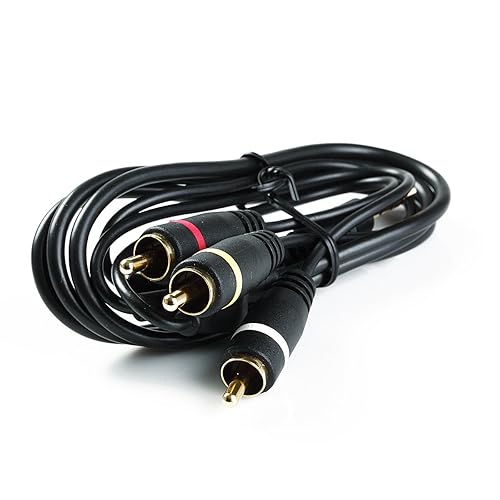 Premium 3FT 0.138 in AUX Plug a 3 RCA Macho AUX Compuesto Audio Video OFC Cable