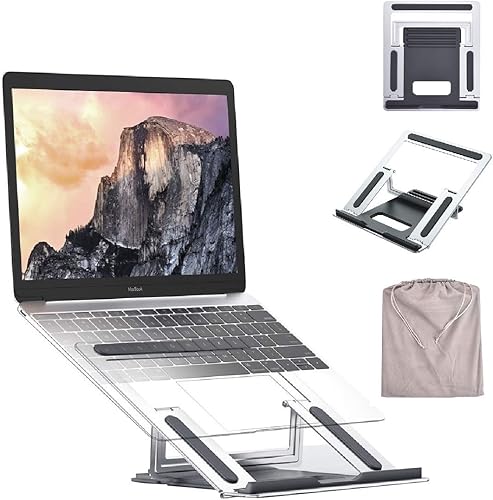 Rosa Schleife - Soporte ajustable de aluminio para laptop, plegable, multiángulo, 1.9 libras, soporte resistente para laptop compatible con MacBook,