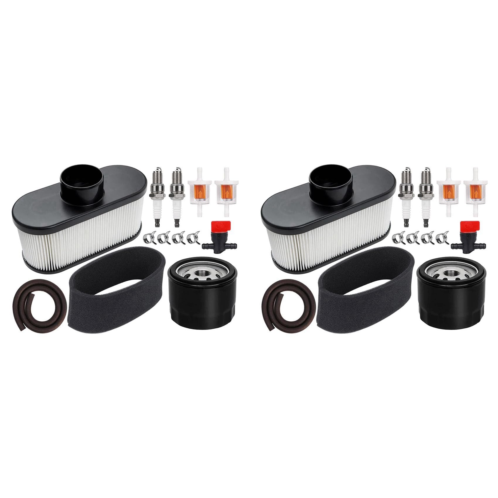 Jnchdghwa Black 2X Tune Up Kit For Fr651v Fr730v Fs481v Lawn Mower Tractor,Replace 49065-7007 Oil Filter 11013-7047 Air Filter