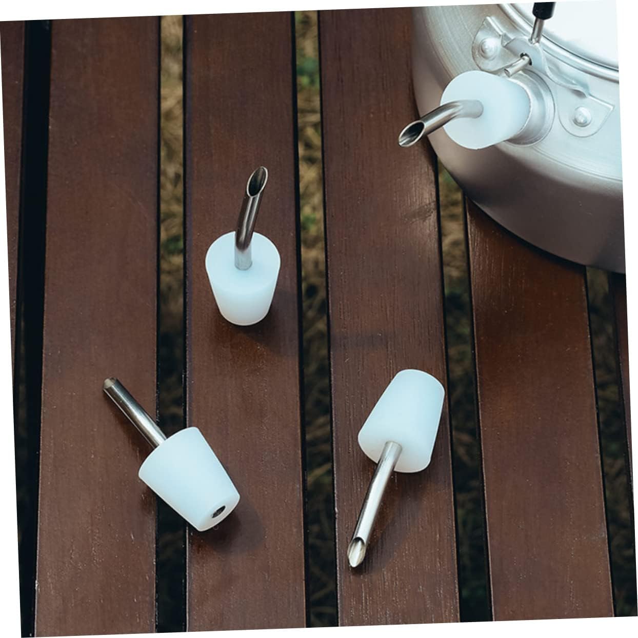 Portable Water Kettle Camping Cooking Stove Camping Tea Kettle Camp Tea Coffee Pot Tea Kettle Stovetop Stainless Steel Tea Pot Whistle Boiling Water Pot Gas Stove Camping Accessory
