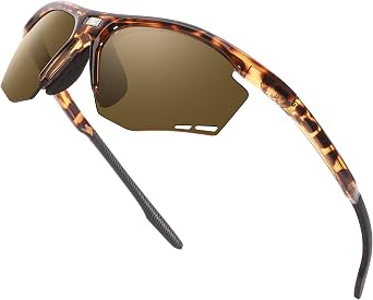 BIRCEN Mens Polarized Sunglasses for Sports TR90 Lightweight Sun Glasses Wrap Around Shades for Fishing Driving Cycling