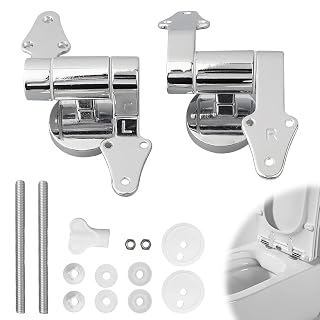 WC Sitz Scharniere Ersatzteile, Toilettensitz Scharniere Ersatz Verlangsamung Zinklegierung Dreieck WC Scharniere Befestigungs-Set für Toilettendeckel für die Meisten Toilettensitze - Amazon product rated Grade A