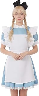CoolChange Dienstmädchen Cosplay Kostüm mit Schürze und Haarreifen
