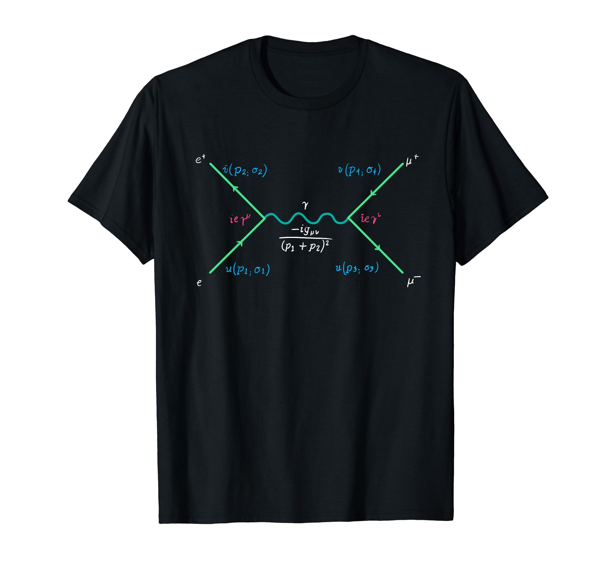 Physics Teacher Physicist Math Science Nerds GeeksFeynman Diagram Annihilation Quantum Mechanics Science Lover Unisex-Adults Black T-Shirt