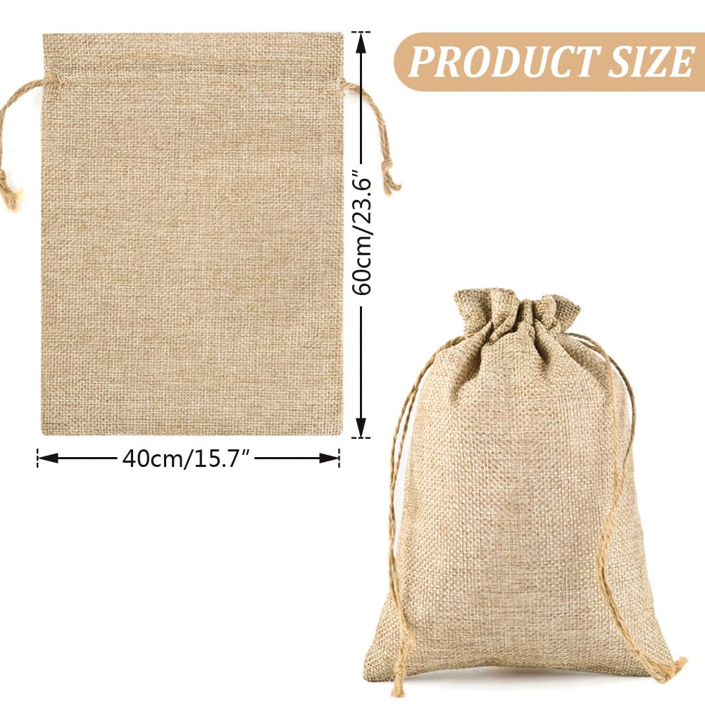 CLYPY - Sacs en toile de jute - 40 x 60 cm - 20 pièces - Multi-occasion - Noël, Douche Nuptiale