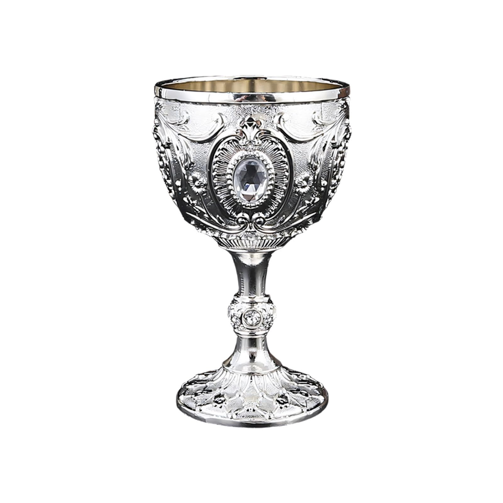 Tsophreniq Luxurious 100ml Retro Inspired Wine Glass Sturdy Alloy Materials Ergonomic Wine Cup Sophisticated 100ml Retro Cup Ergonomic