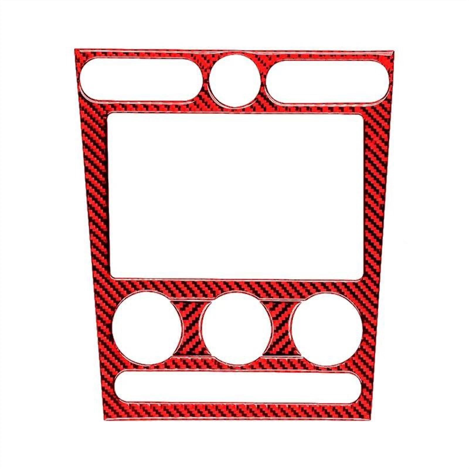 Yeskit Style B(Red) Car Interior Accessory Center Console Cd Panel Sticker Trim Frame Cover For Ford For Mustang Gt 2005-2009 S197(Style B(Red))