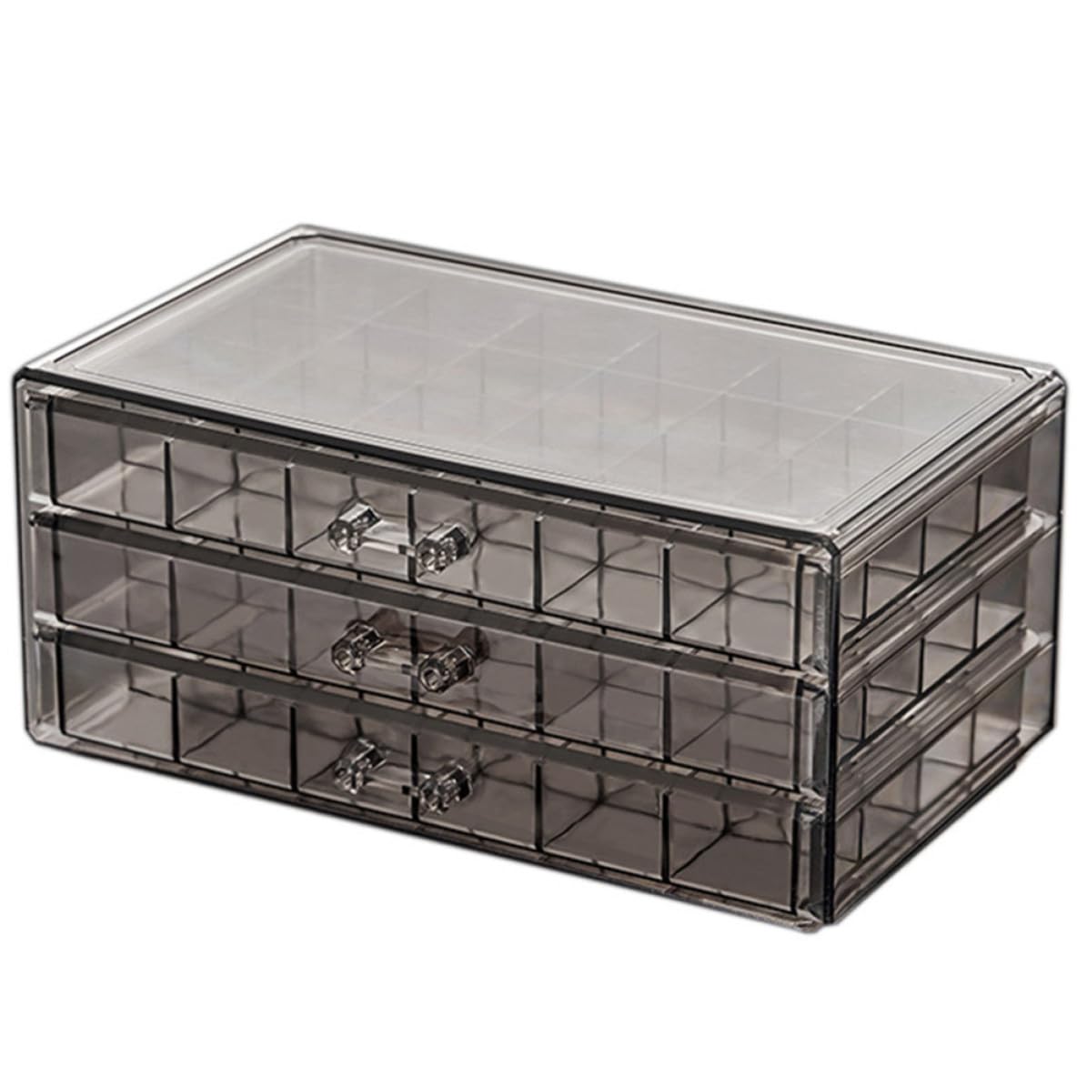 Boîte rangement bijoux transparente et empilable pour bagues et boucles