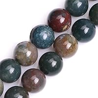 Vista 112 de GEM-Inside - Cuentas sueltas de ágata india natural de 0.157 pulgadas (0.157 in) con cuentas redondas de cristal energético para hacer joyas, 15