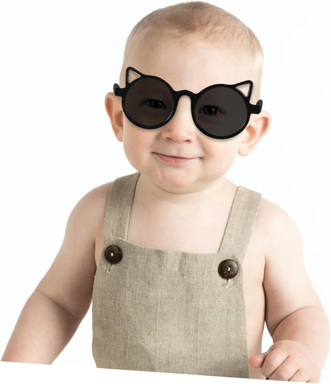 KOMBIUDA Cute Cat Ear Boy Girl Sunglasses with Uv Protection Adorable Summer Shades for Boys and Girls Lightweight and Comfortable Eye Shades for Outdoor Fun