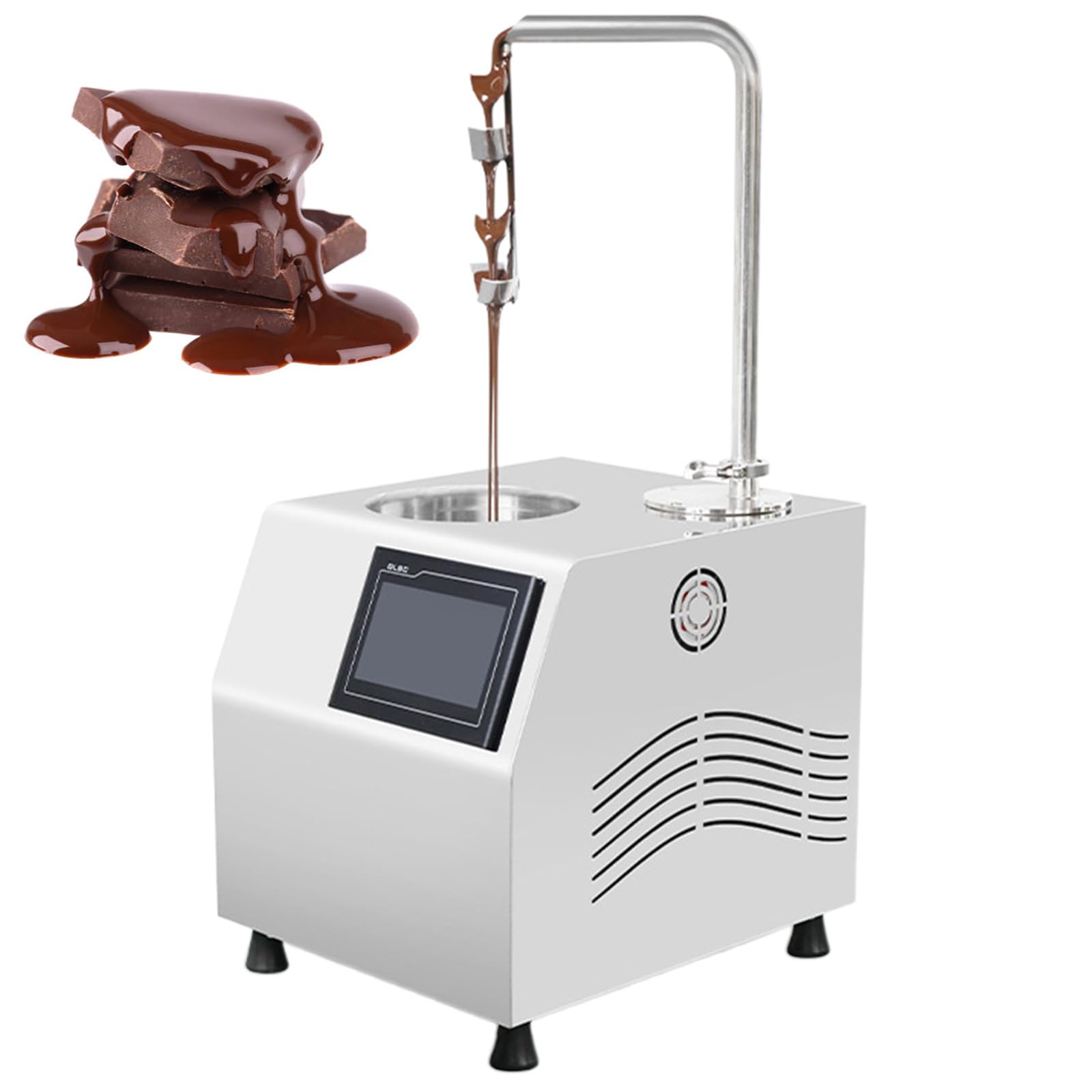 YXYLJOZ Commercial Chocolate Melting Pot, Tabletop Chocolate Tempering Machine, Table Chocolate Melting Tempering Machine, Chocolate Melter, Chocolate Warmers (5.5L)