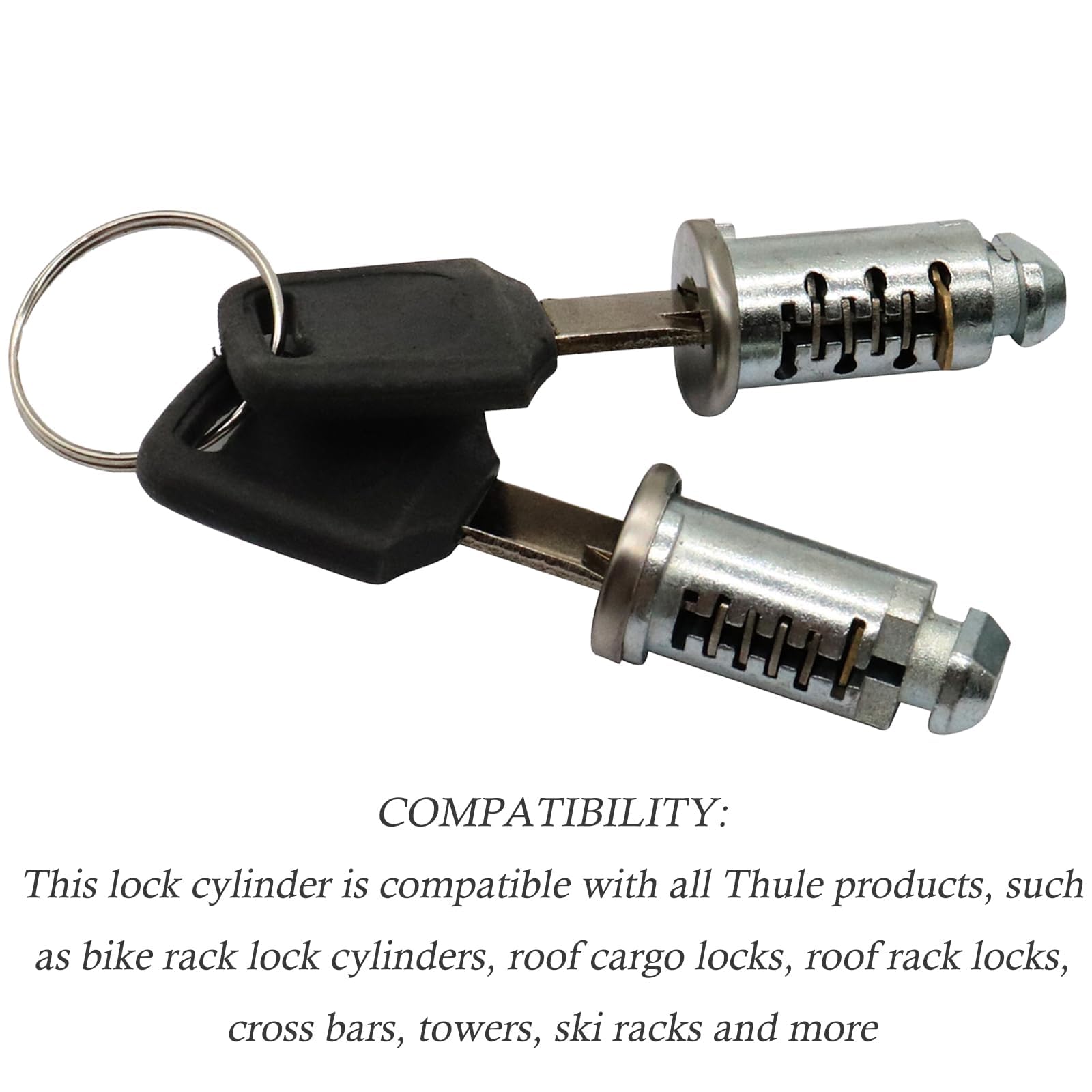 4 Pack Lock Cores for Thule Compatible with Thule Rack Core, Key Cylinder for Bike Rack Lock, Roof Cargo Lock, Roof Rack Locks, Cross Bars, Towers, Ski Rack and More