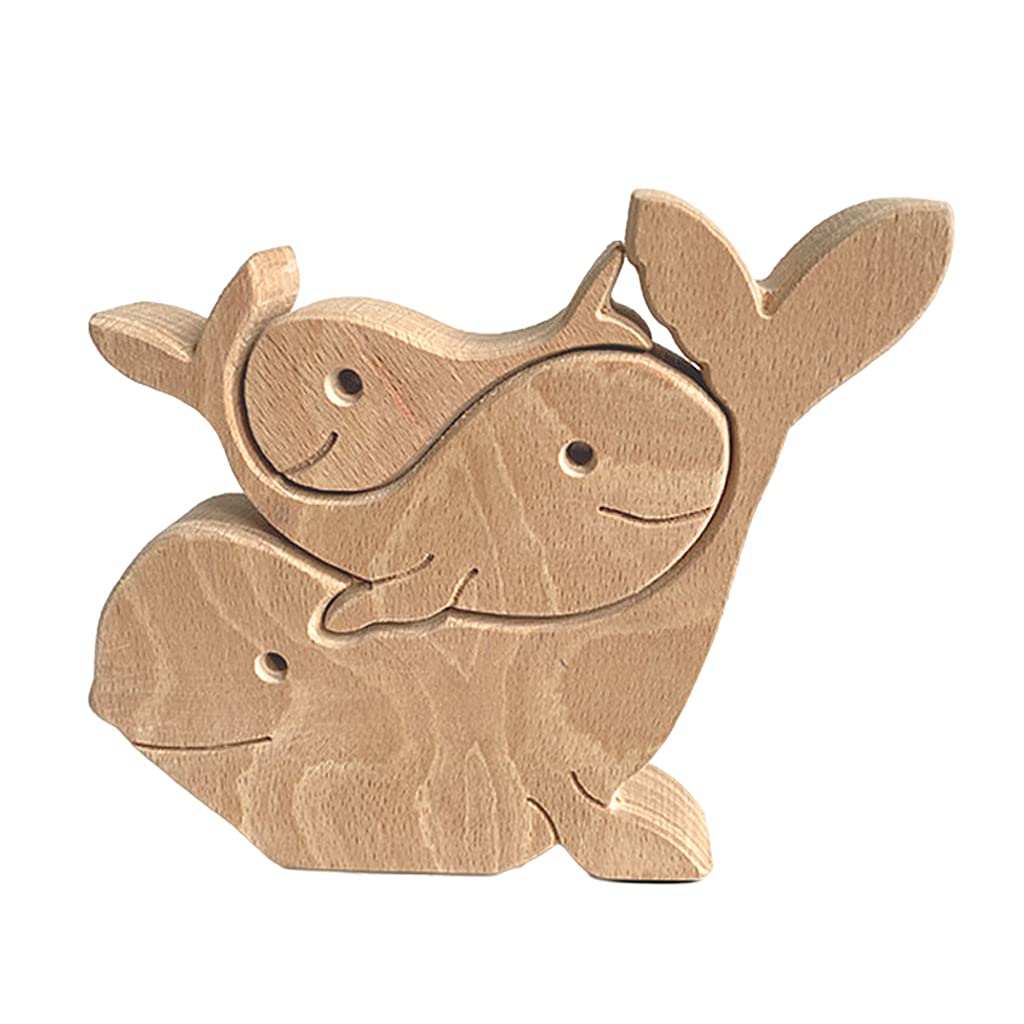 Buy Kawn® Wood Animal Decor Wooden Desktop Decoration Whales Online at Low Prices in India