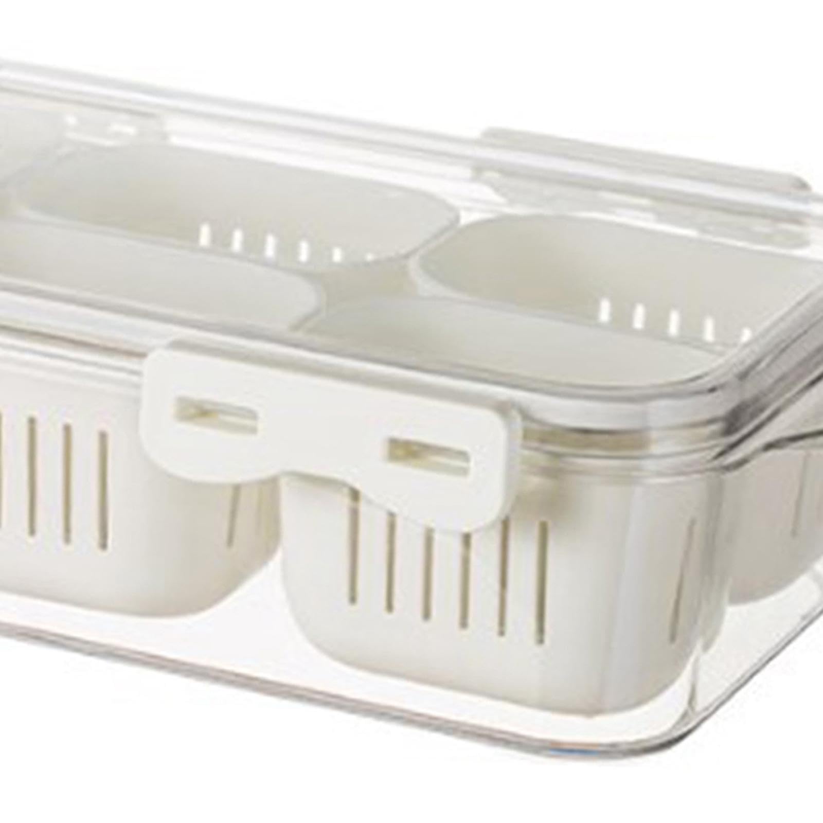 ATORSE® Fridge Organizer Bin 6in1 Refrigerator Food Fresh Box for Garlic Nuts Fruits