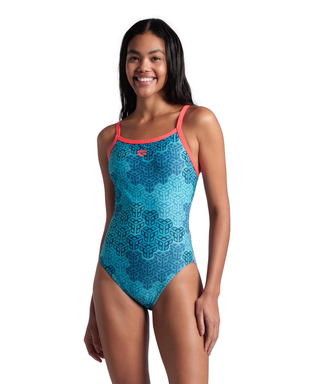 Arena Womens Camo Kikko Challenge Back Swimming Costume Swimsuit