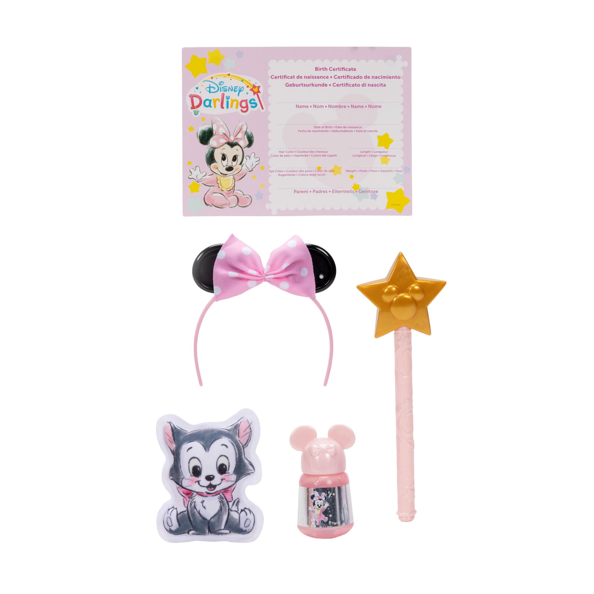 Disney Bambola interattiva deluxe Darlings Minnie Mouse 13" / 33cm | prodotto con licenza ufficiale Jakks Pacific, funzioni interattive, accessori inclusi, regalo per bambine dai 3 anni in su