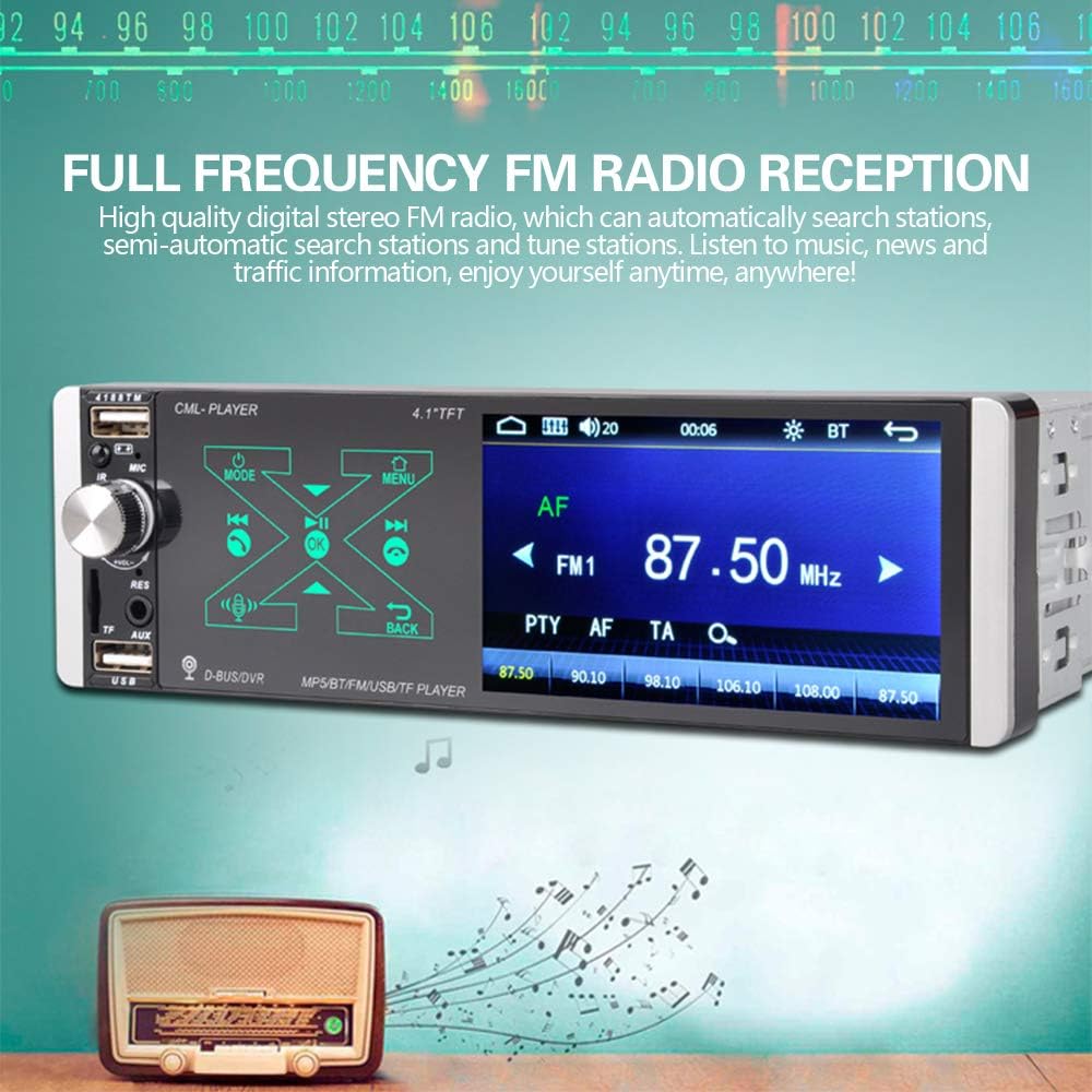 Buу 2 gеt 3 Single Din Car Radio Bluetooth 4.1 Touchscreen Car Stereo 1 din Support SIRI AI Voice Control, Bluetooth Car Audio Player, AM/FM/RDS Radio Receiver Subwoofer MirrorLink Dual USB Port AUX Rear Mic