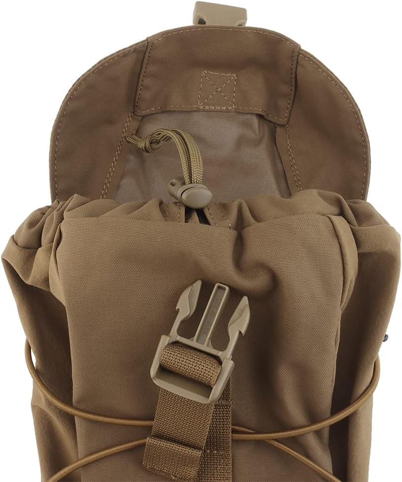 Multifunctional large capacity Dump Pouch Drawstring Magazine Tactical Utility Pouch Recycling Pouch Waist Bag (Tan)