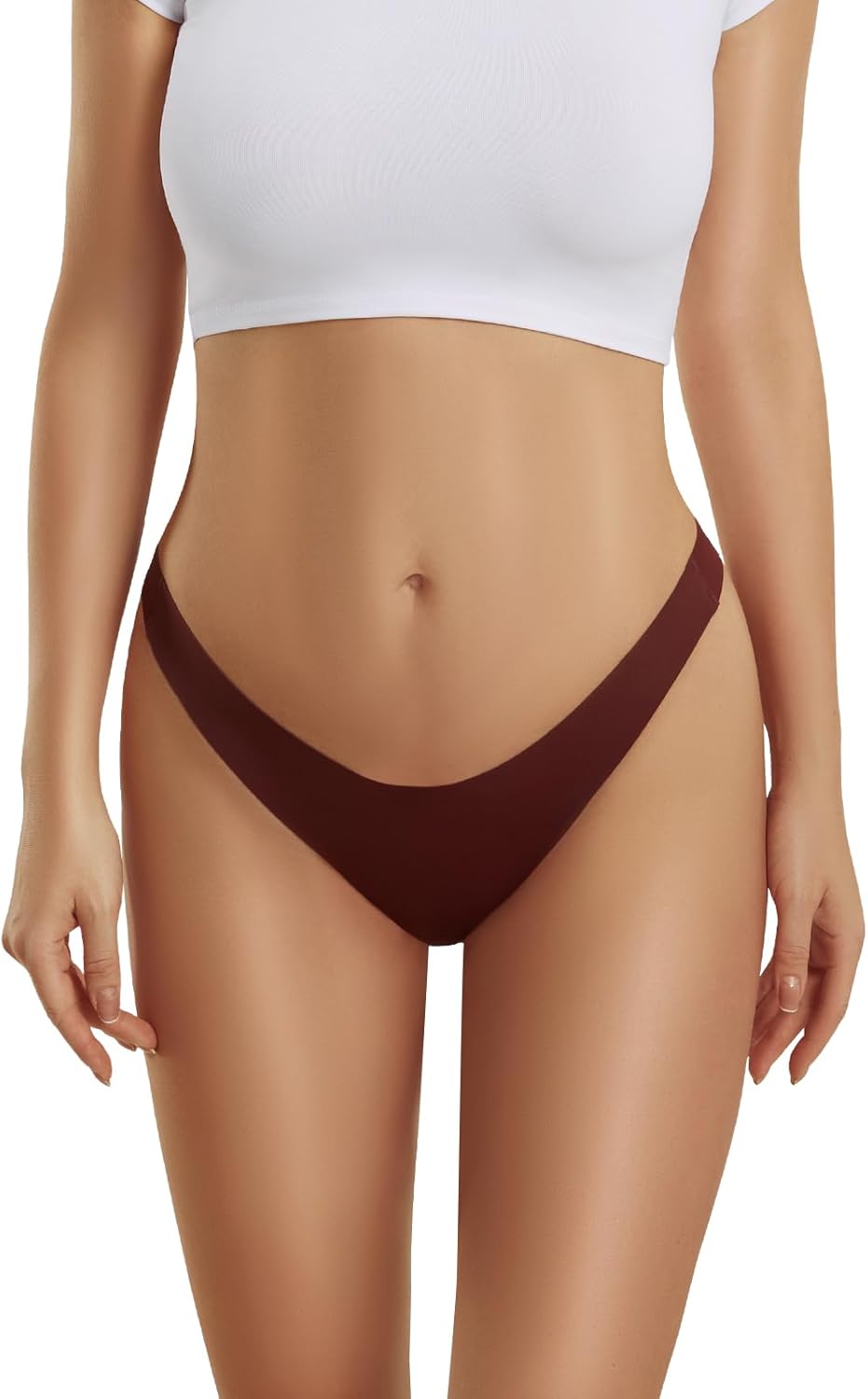 Seamless Thongs for Women, No Show Sexy Womens Underwear Stretch Breathable Comfortable Ladies Panties 6 Pack - Image 2