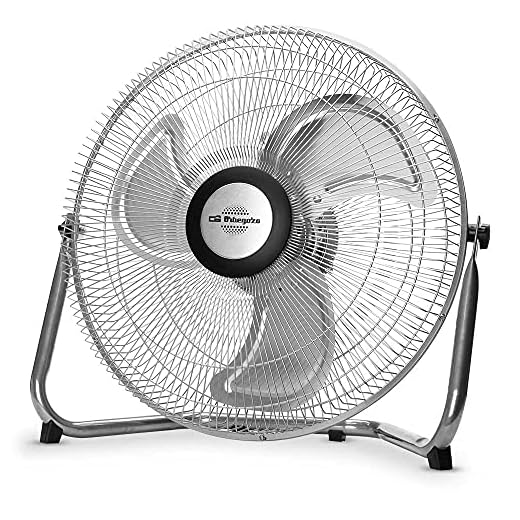 Orbegozo PW 1240 - Ventilador industrial Power Fan, inclinación regulable, aspas metálicas de 40 cm, 3 velocidades de ventilación, asa de transporte, 80 W