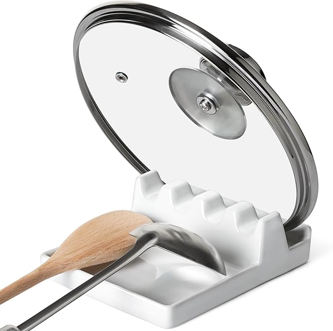 Ceramic Spoon Rest - White