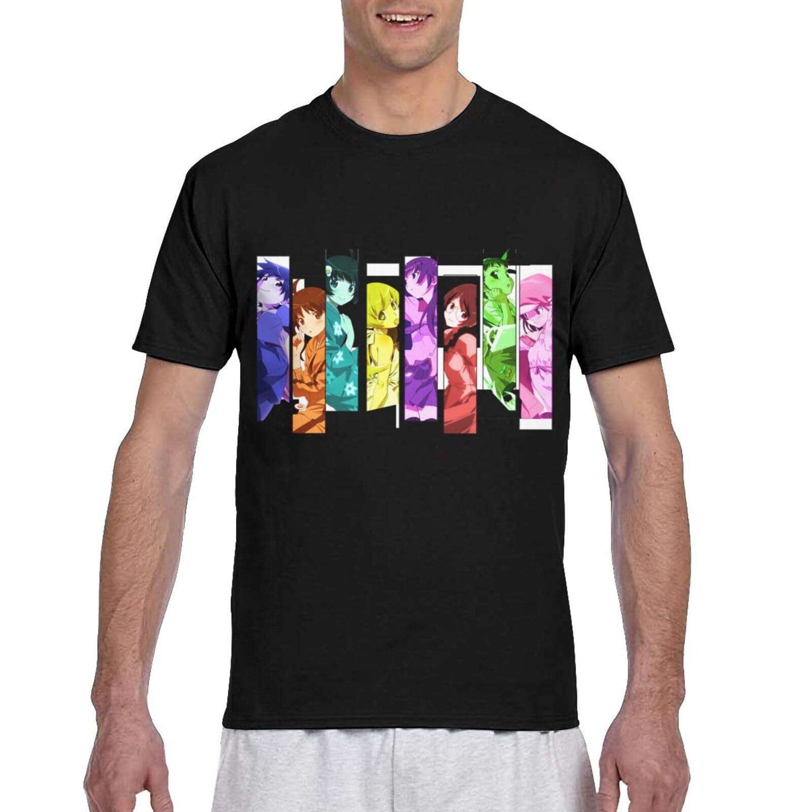 Anime Monogatari Series T Shirt Man'S Casual Art Round Neck Tee Fashion Short Sleeves Shirts