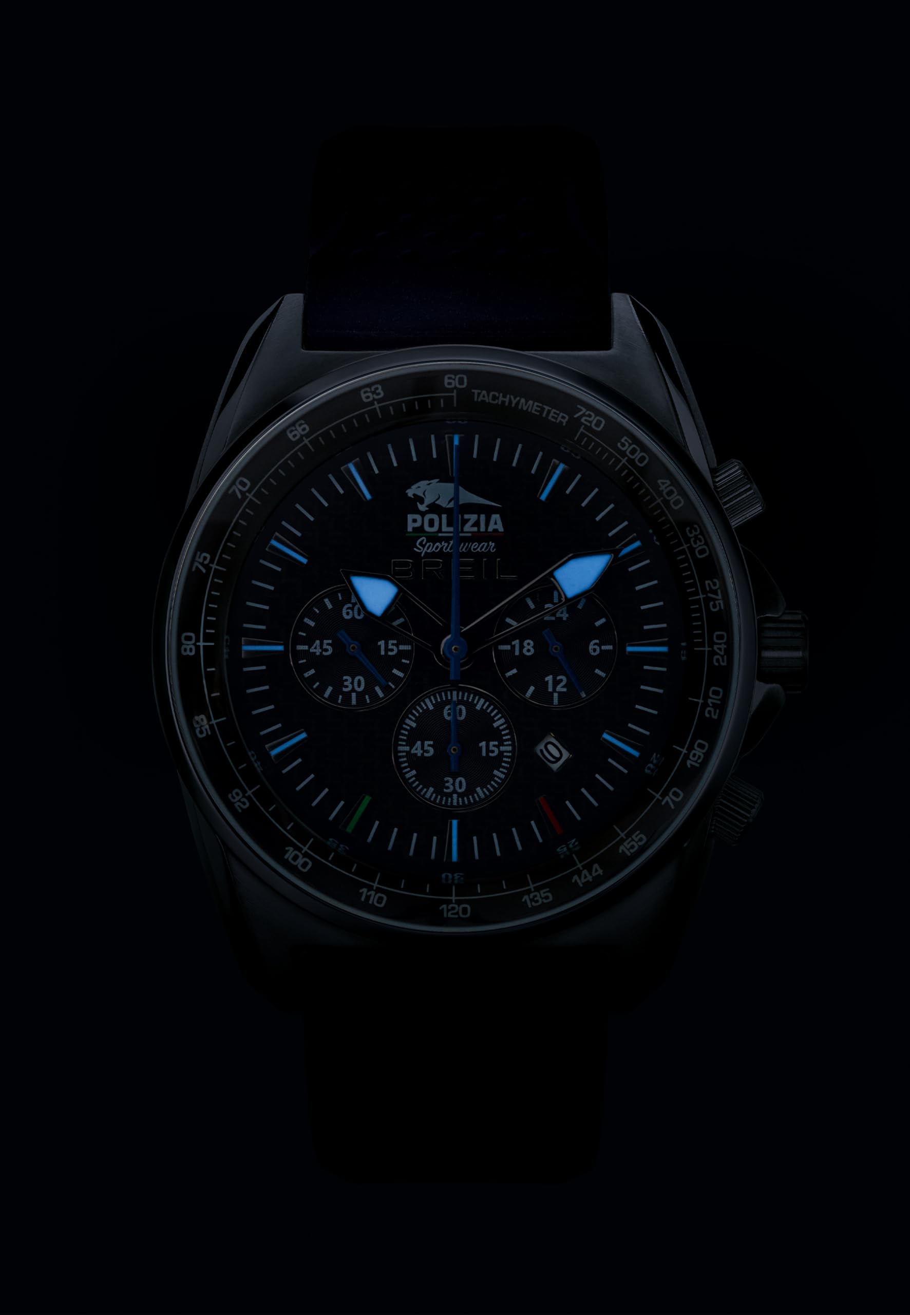 Breil Orologio Uomo, Bracciale in Silicone, Cassa 43 cm | Collezione POLIZIA DI STATO, Movimento Quarzo Analogico, Resistente all'acqua 100 metri, Idee regalo Uomo