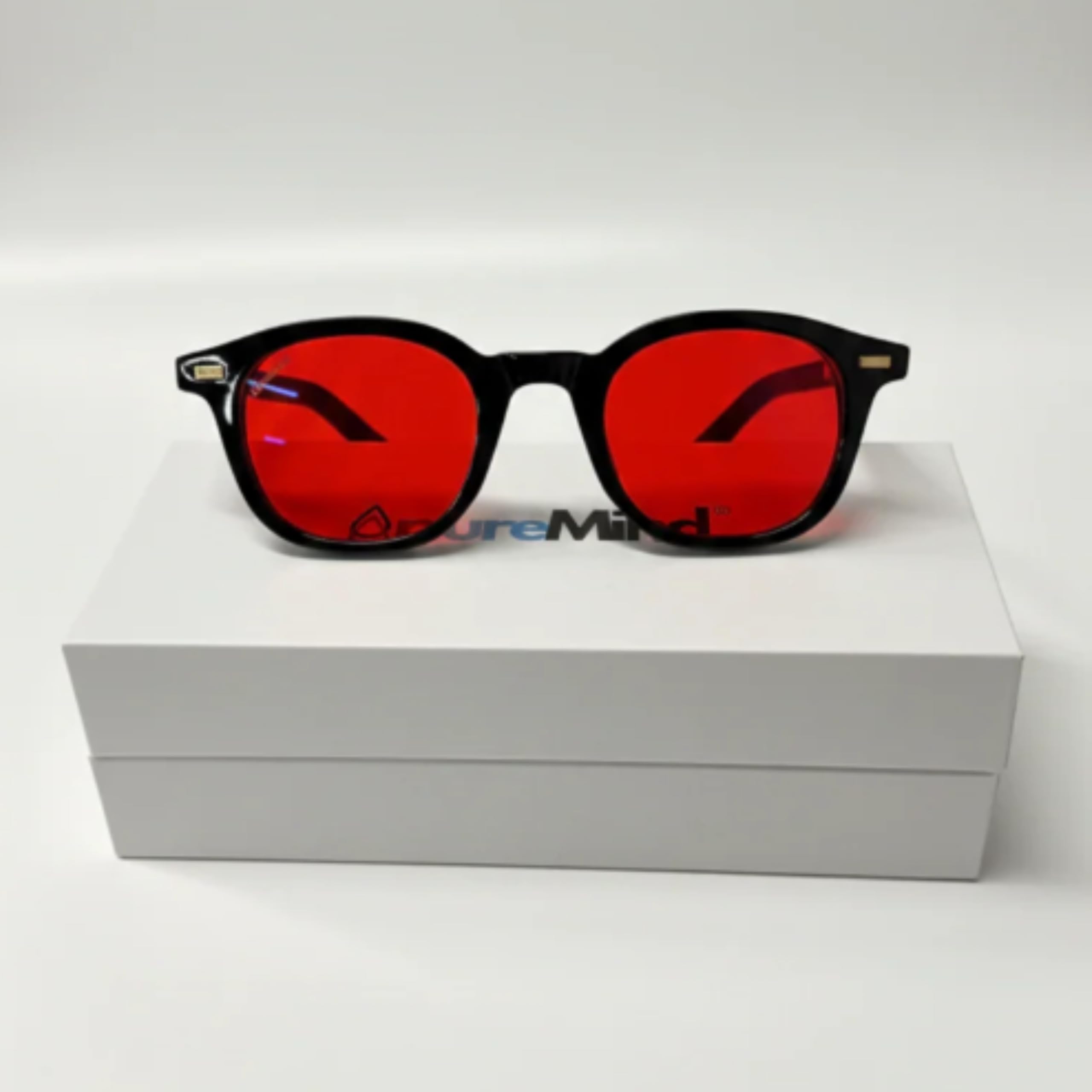 Puremind Gafas Bloqueadoras de Luz Azul con Lente Naranja– Protección Pantalla Ordenador + Antifatiga + Mejora del Sueño + Montura Gris Unisex – Gafas para Luz Azul