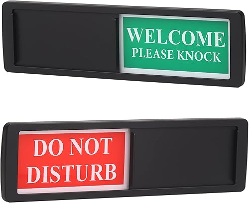 Letrero de privacidad con texto en inglés Do Not Disturb Welcome Please Knock (Do Not Disturb Welcome Please Knock, para la oficina en casa,