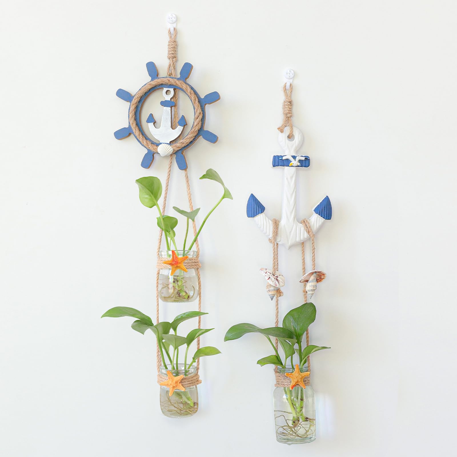 2 Piezas Vidrio Macetas Pared Maceteros Decorativos Interior Vertical Planta Artificial Colgante Marco Vegetal Decoracion Pared Oficina del JardíN Familiar De Corte HidropóNico