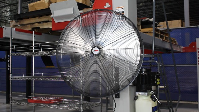 K Tool International 30" Wall Mounted Industrial Fan - 3-Speed, 7930 Max CFM - For Shop, Garage & Workspace