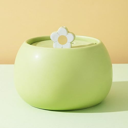 Miniatura 1 de Fuente de agua de cerámica para gatos, fuente automática de agua para mascotas de 1.5 L50 onzas, filtros y bombas incluidos, fuente para gatos ideal