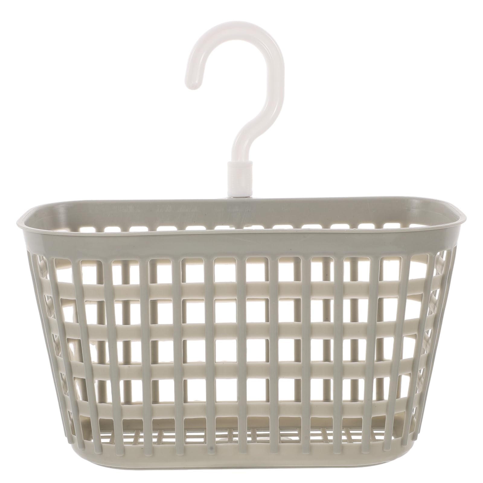 Hanging Basket Plastic Storage Organizer with Rotatable Hook for Bathroom and Kitchen Wall or Door Mount Compact 7X3