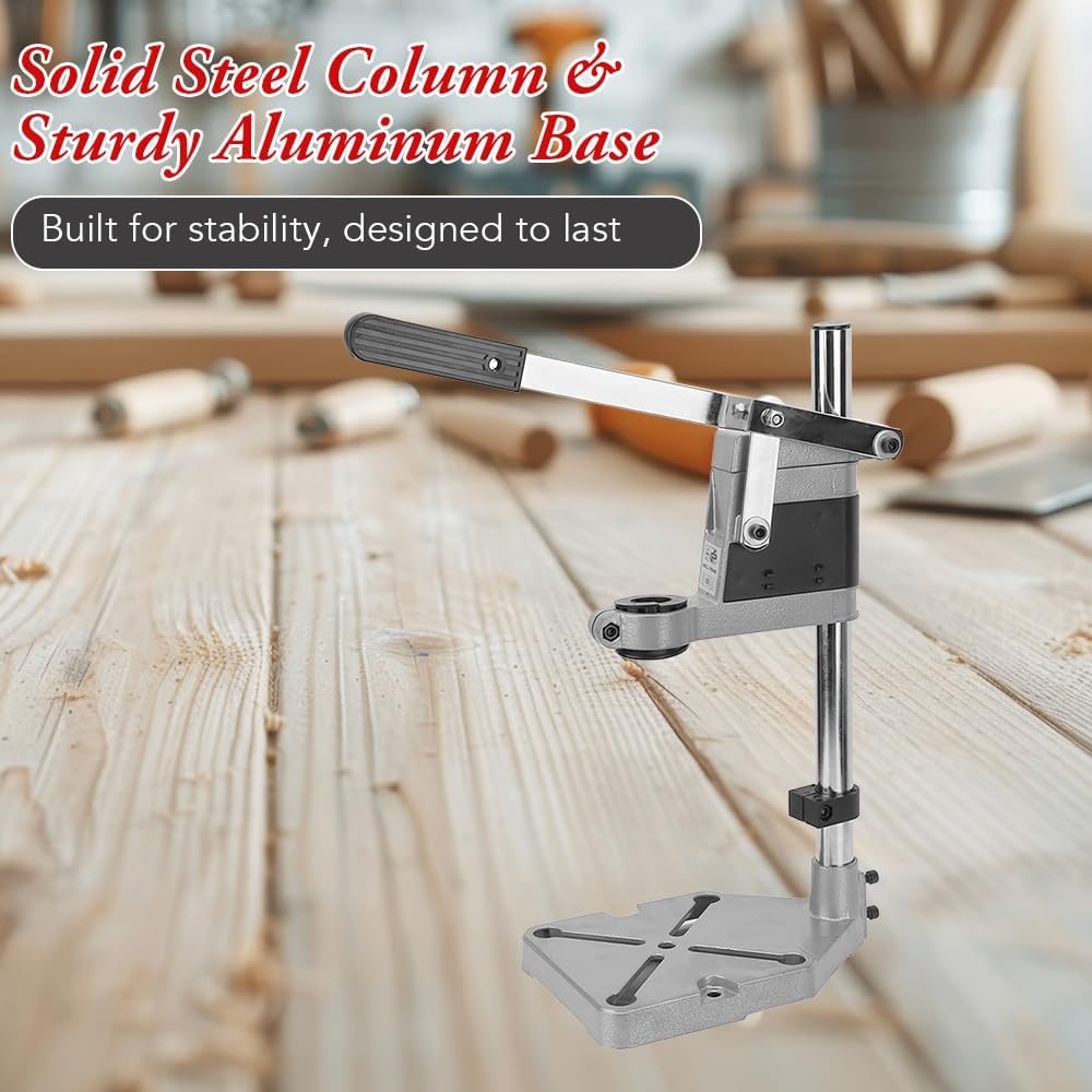 Adjustable Drill Press Stand for Drill Workbench Universal Electric Drill Press Stand Tool Heavy Duty Drill Press Holder Workbench Repair Tool Bench Clamp Support
