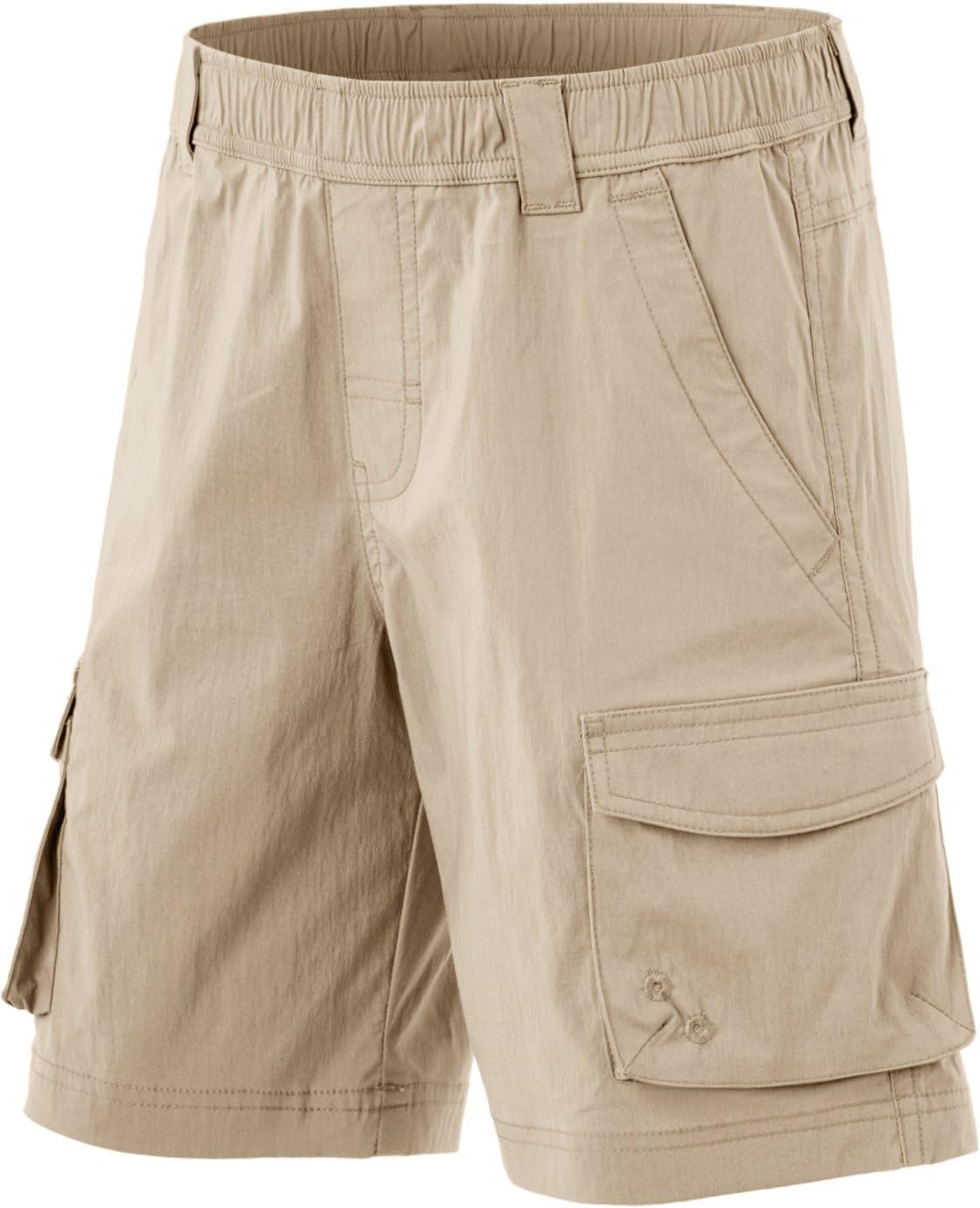 CQR Kids Youth Pull on Cargo Shorts, Outdoor Camping Hiking Shorts, Lightweight Elastic Waist Athletic Short with Pockets