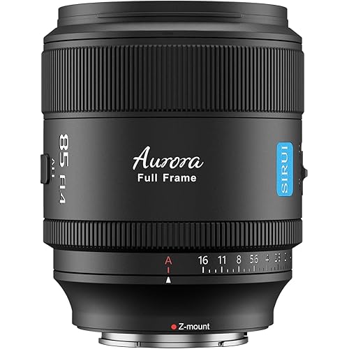 SIRUI Aurora 85mm F1.4 Full Frame Auto Focus Lens, Telephoto Prime Portrait Lens for Z Mount Cameras, Black
