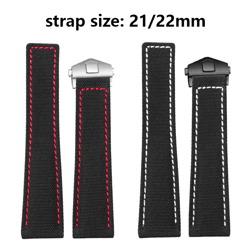 ZUC Męski zegarek na rękę, 20 mm, 21 mm, 22 mm, bransoletka z prawdziwej skóry, nylonowe paski, akcesoria do zegarków, części mod