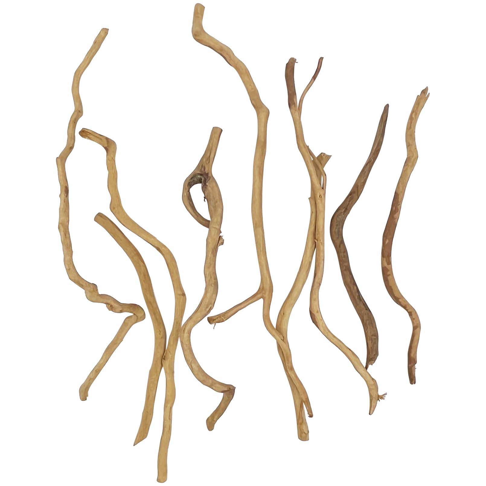 kathson Natural Driftwood for Aquarium, Red Moor Driftwood Mix 12''-16'' Long Driftwood for Decorations Aquarium Driftwood Assorted Shapes Natural Aquarium Decor Driftwood (250g, Medium Branches)