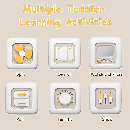 Miniatura 3 de Cubo ocupado para niños pequeños, juguetes sensoriales Montessori Learning Fidget para niños para viajes de bordo y paseo en automóvil, actividad