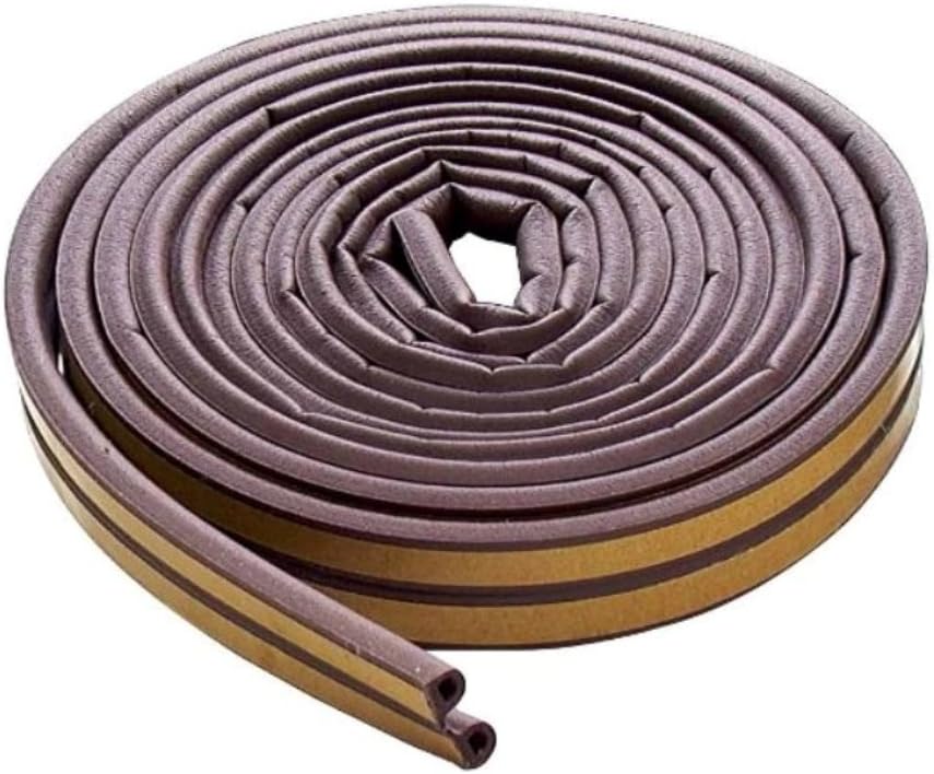 M-D 63602 17' Brown Extreme Temperature D-Profile Weather Stripping