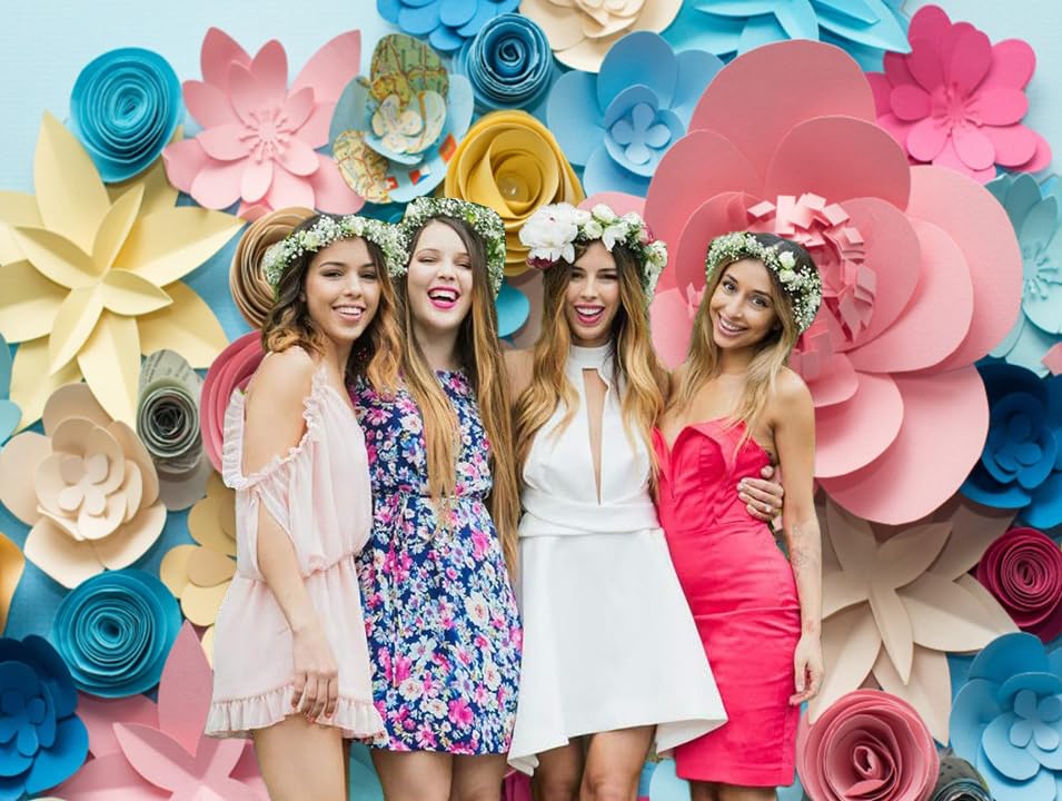 Fondo De Pared De Flores 3x2.5 M - Vinilo Retro, Decoración Para Fiestas, Bodas, Cumpleaños Y Fotos