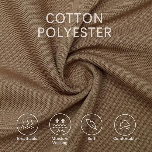 Image of Men's Business Long and Short Sleeve Polo Shirts Mercerized Cotton Blend Casual Stylish Collared Shirts