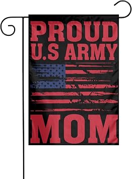 Proud Us Army Mom Mothers Day Garden Flag Yard Flags 12x18 Inch Welcome Holiday Outdoor Decorative Flag