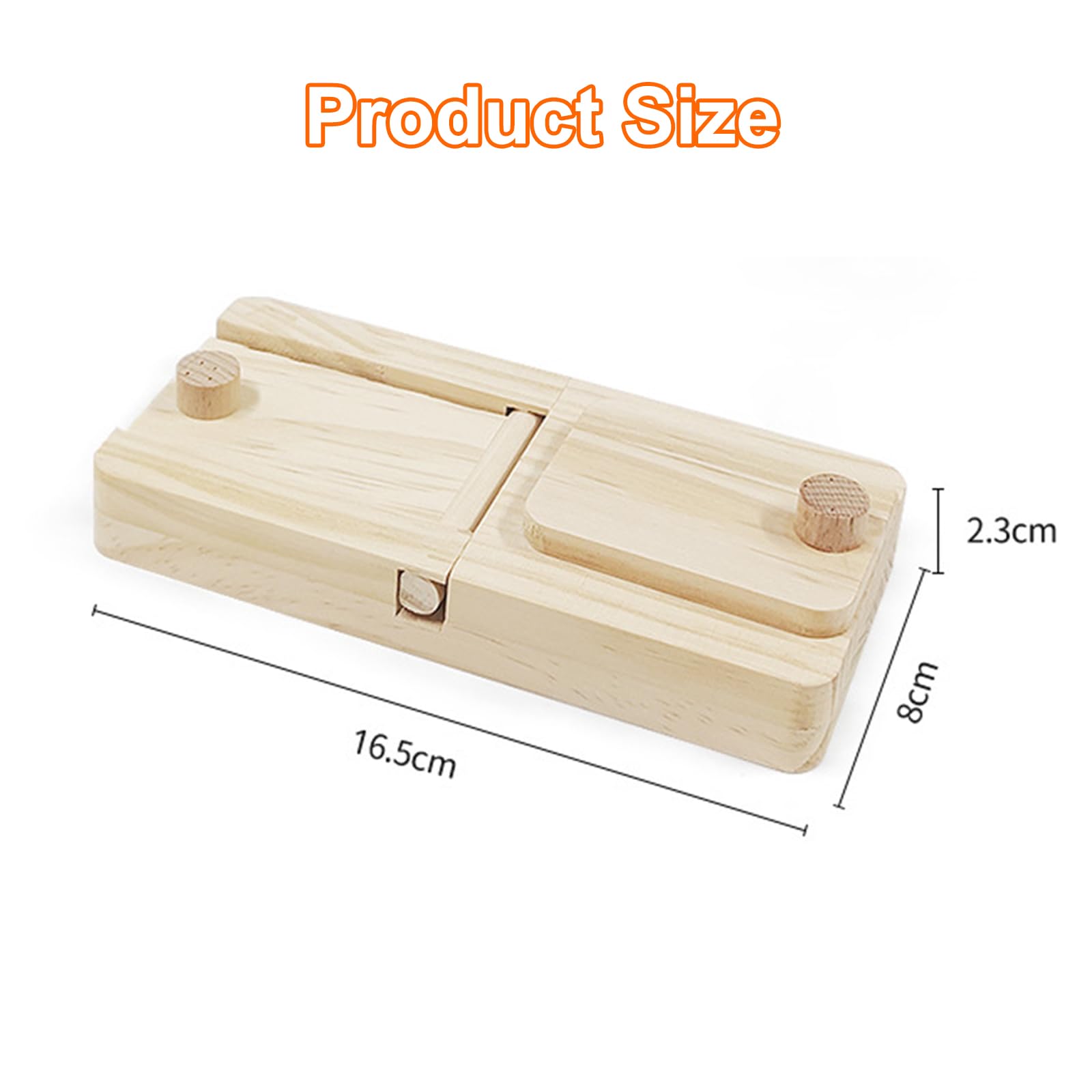 Helweet Guinea Pig Toy, 2 In 1 Hamsters Foraging Toys, 2 In 1 Wooden Guinea Pig Items, Hamster Supplies Made of Wood - Image 2