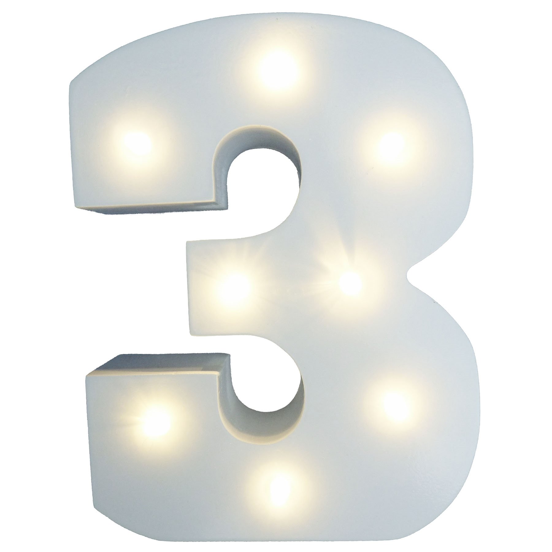Your Name in Lights - White Wooden Light Up Number Wedding Baby Standing or Wall Mounted Decoration (3)-image-31