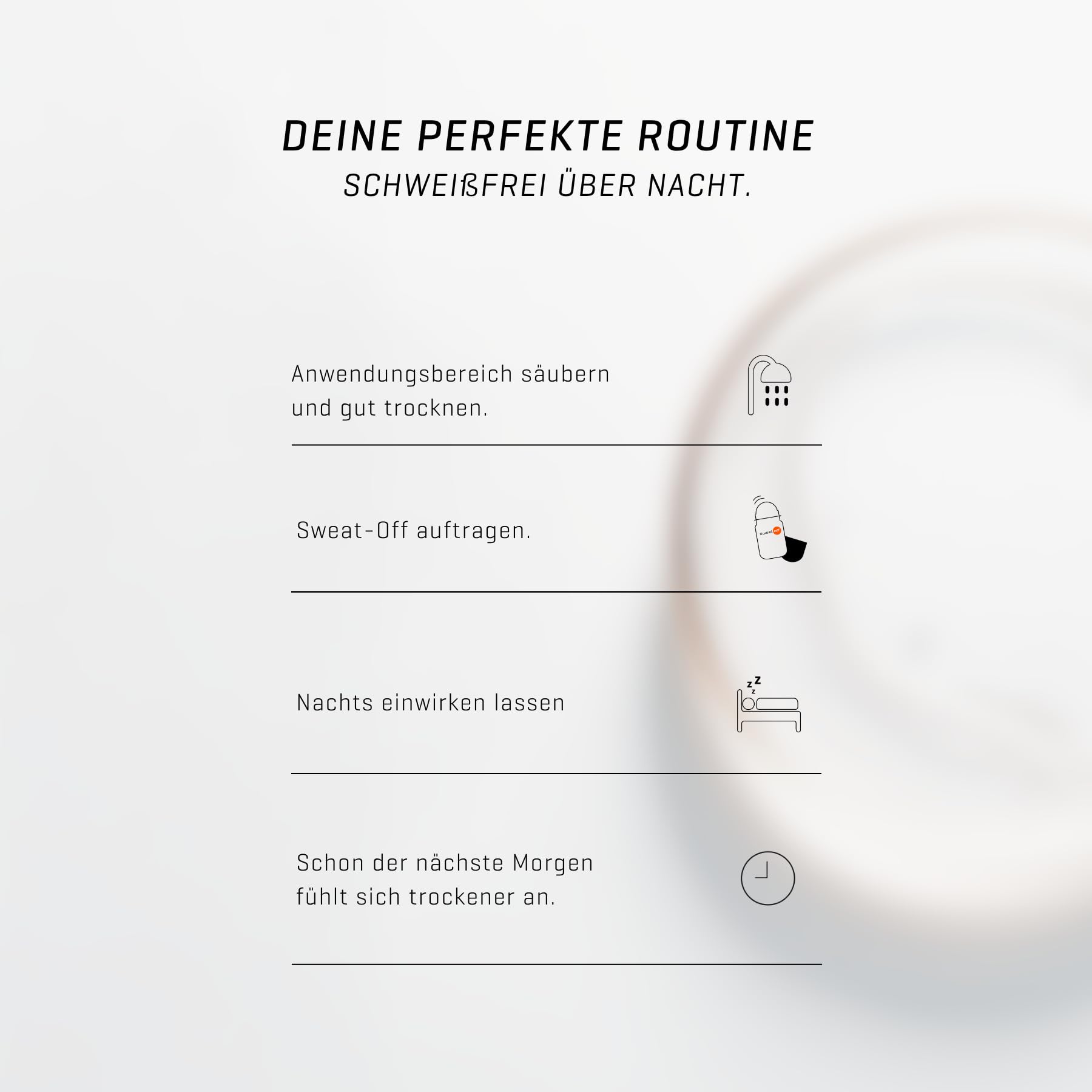 Sweat-Off Antitranspirant Roll On 50ml Deo Roller gegen Schweiß Antiperspirant für Männer und Frauen