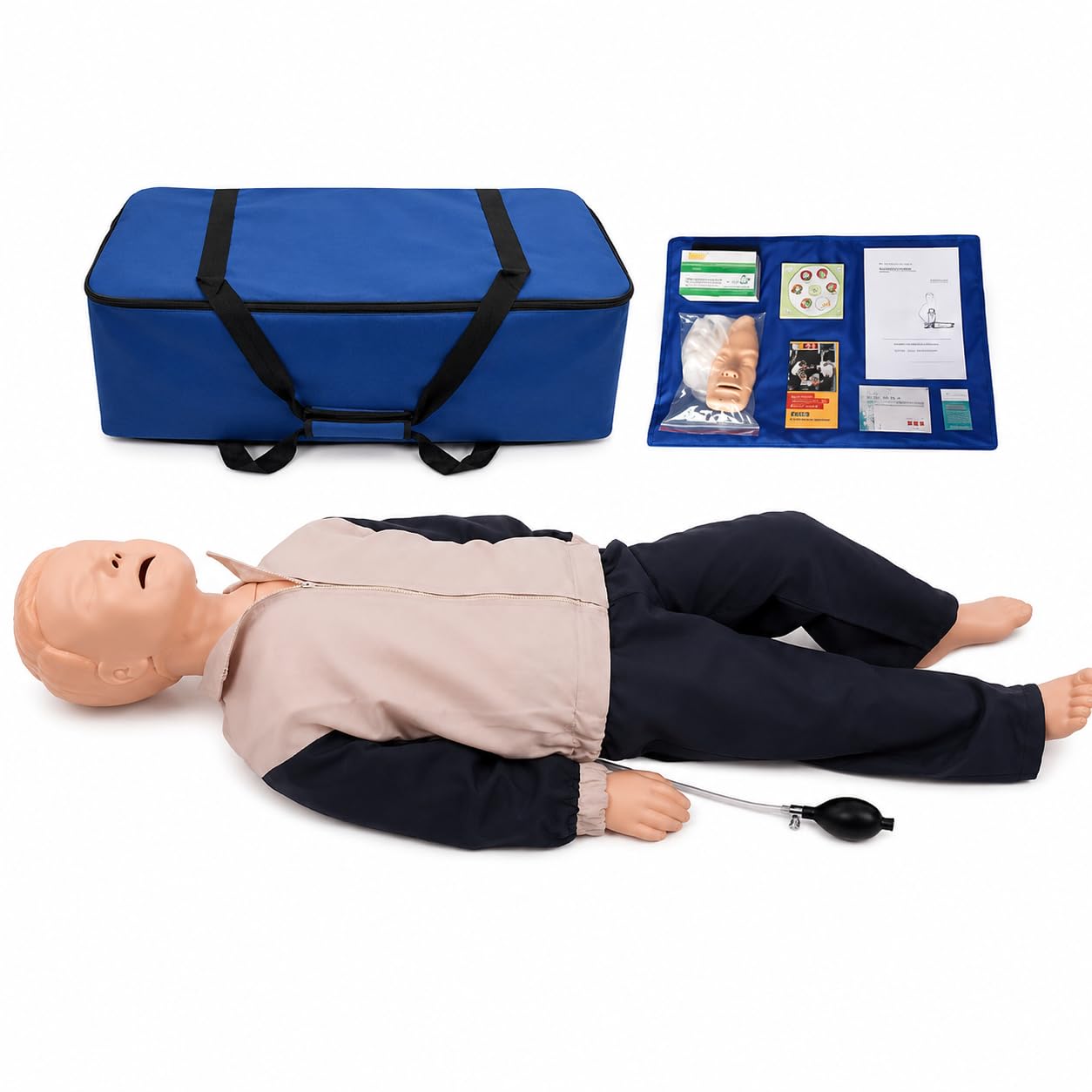 Maniquí de RCP para niños, modelo de entrenamiento profesional de cuerpo completo para práctica de primeros auxilios para bebés y niños